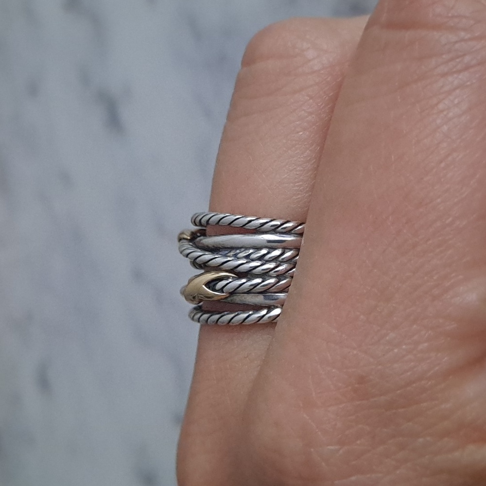 Authentic David Yurman Double X Crossover ring - Picture 13 of 16